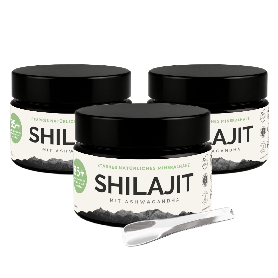 VitalizeNature Shilajit 3x30g – Original Himalaya Harz + Ashwagandha