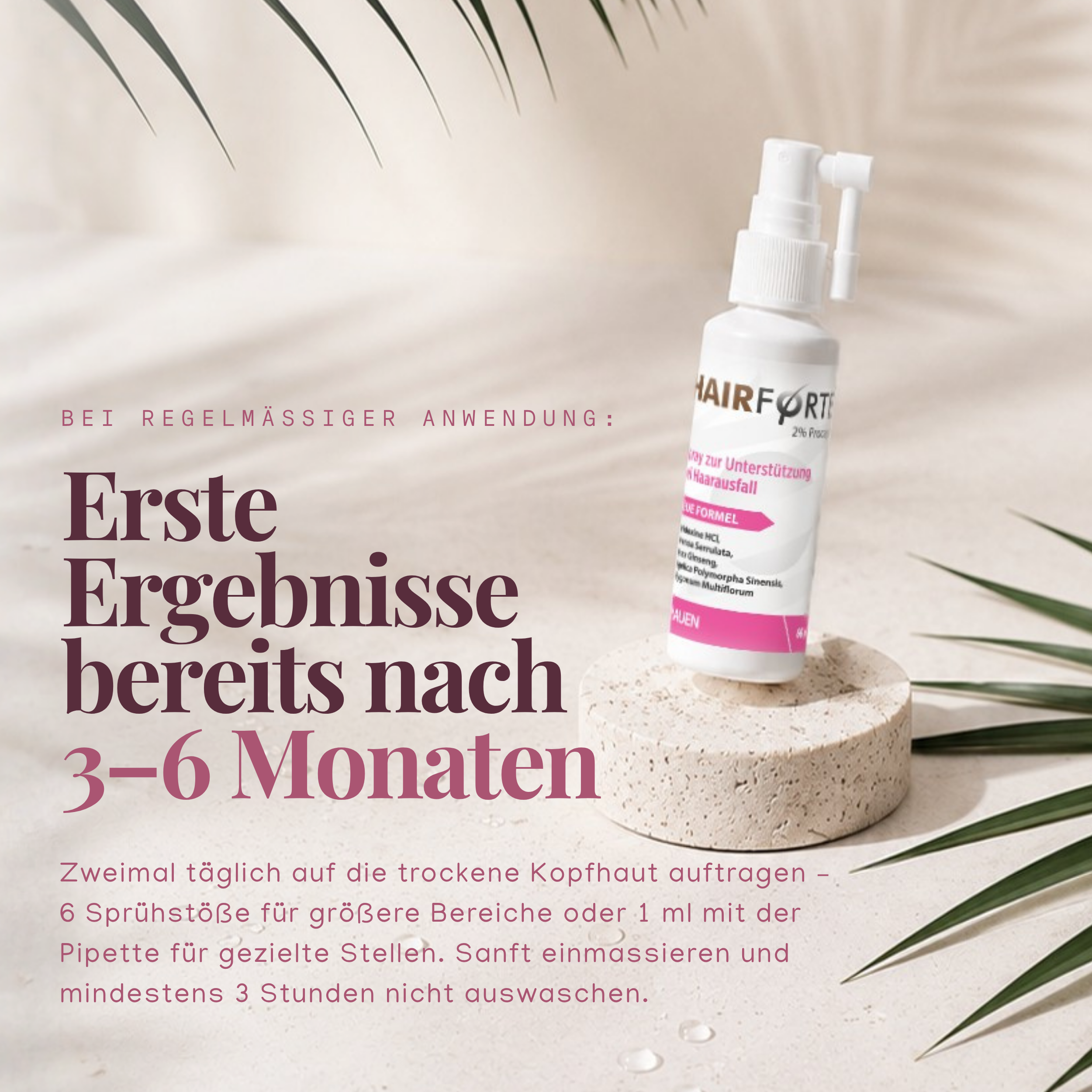 Hairforte Spray für Frauen 2% Procapil gegen Haarverlust DHT Blocker 3er Set