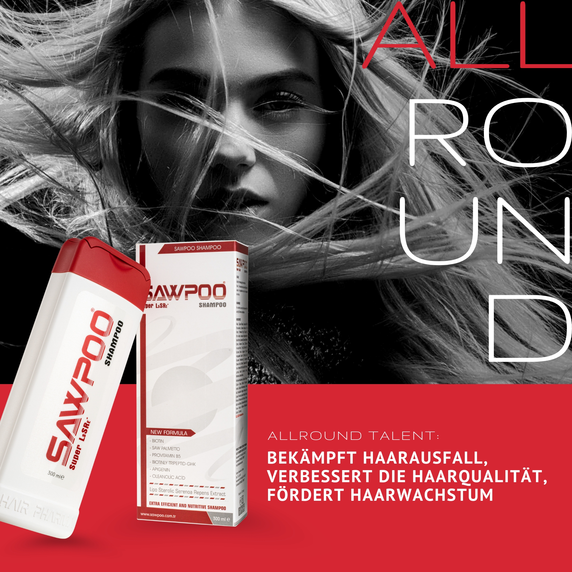 Sawpoo Shampoo mit Sägepalmextrakt